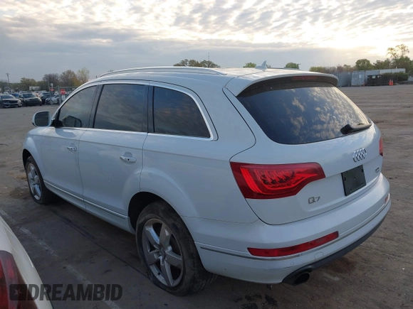 2015 Audi Q7 Premium Plus with VIN WA1LGAFE4FD007207, listed as a IAAI auction lot 41909751 with 59,836 mi miles and . Bid and sale history available at DreamBid. Image 14.