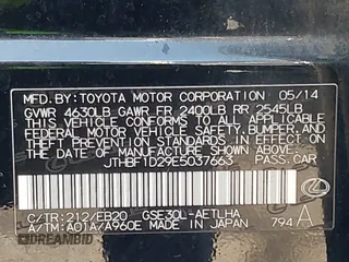 2014 Lexus IS 250 z VIN JTHBF1D29E5037663, wystawiony jako IAAI lot #42142997 z przebiegiem 144 862 mil mil oraz . Historia ofert i sprzedaży dostępna na DreamBid. Obrazek 9.