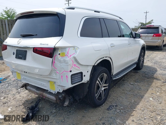 2021 Mercedes-Benz GLS 450 z VIN 4JGFF5KE1MA441193, wystawiony jako IAAI lot #42265225 z przebiegiem 75 375 mil mil oraz . Historia ofert i sprzedaży dostępna na DreamBid. Obrazek 4.