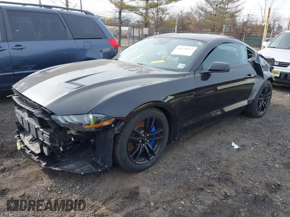2022 Ford Mustang GT with VIN 1FA6P8CFXN5146779, listed as a IAAI auction lot 41339113 with 40,371 mi miles. Bid and sale history available at carsss.com. Image 21.