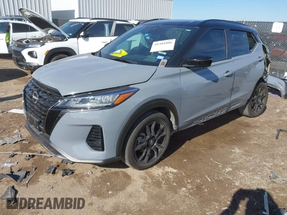 2023 Nissan Kicks SR with VIN 3N1CP5DV3PL505770, listed as a IAAI auction lot 41301806 with 44,798 mi miles. Bid and sale history available at carsss.com. Image 2.
