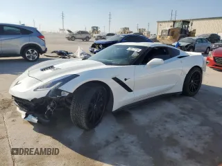 2017 Chevrolet Corvette 1LT with VIN 1G1YB2D75H5113871, listed as a Copart auction lot 73677114 with 0 mi miles and Salvage Title. Bid and sale history available at carsss.com. Image 1.