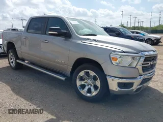 2019 Ram 1500 Big Horn with VIN 1C6RREFG1KN717020, listed as a IAAI auction lot 42837972 with 65,739 mi miles and . Bid and sale history available at DreamBid. Image 1.