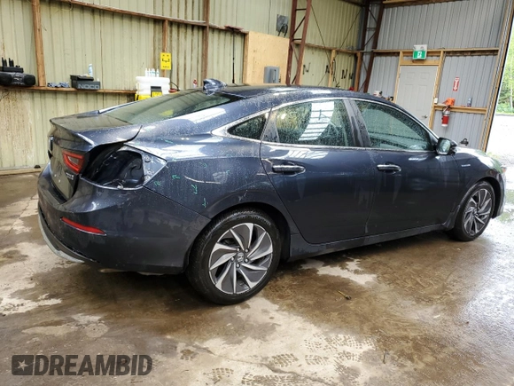 2019 Honda Insight Touring with VIN 19XZE4F75KE400408, listed as a Copart auction lot 62704744 with 155,524 mi miles and Salvage Title. Bid and sale history available at carsss.com. Image 3.