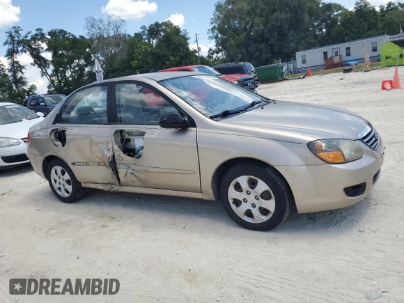 2009 Kia Spectra EX with VIN KNAFE221195600794, listed as a Copart auction lot 68090154 with 77,037 mi miles and Salvage Title. Bid and sale history available at carsss.com. Image 4.