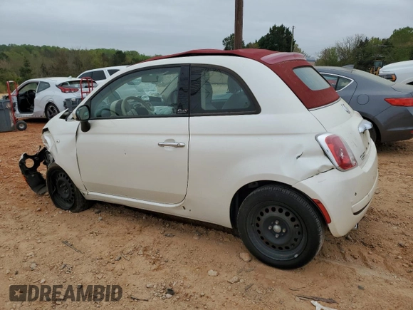 2012 FIAT 500 Pop with VIN 3C3CFFDR3CT127070, listed as a Copart auction lot 51525715 with 98,754 mi miles and Salvage Title. Bid and sale history available at carsss.com. Image 2.