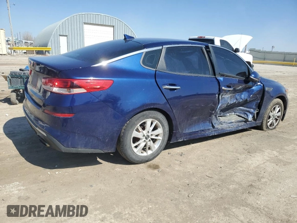 2019 Kia Optima LX with VIN 5XXGT4L33KG277679, listed as a Copart auction lot 48365435 with 124,878 mi miles and Salvage Title. Bid and sale history available at carsss.com. Image 3.