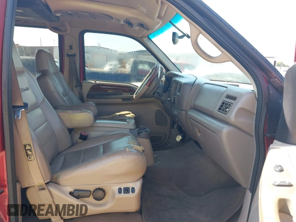 2002 Ford Excursion Limited z VIN 1FMNU42L62EB40225, wystawiony jako IAAI lot #42670777 z przebiegiem 231 351 mil mil oraz . Historia ofert i sprzedaży dostępna na DreamBid. Obrazek 5.