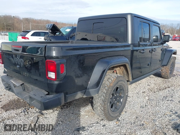 2023 Jeep Gladiator Sport S z VIN 1C6HJTAG7PL567903, wystawiony jako IAAI lot #41574387 z przebiegiem 49 378 mil mil oraz . Historia ofert i sprzedaży dostępna na DreamBid. Obrazek 4.