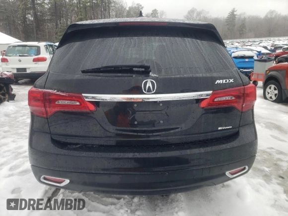 2016 Acura MDX w/Tech with VIN 5FRYD4H47GB017913, listed as a Copart auction lot 44763195 with 133,308 mi miles and Salvage Title. Bid and sale history available at carsss.com. Image 6.