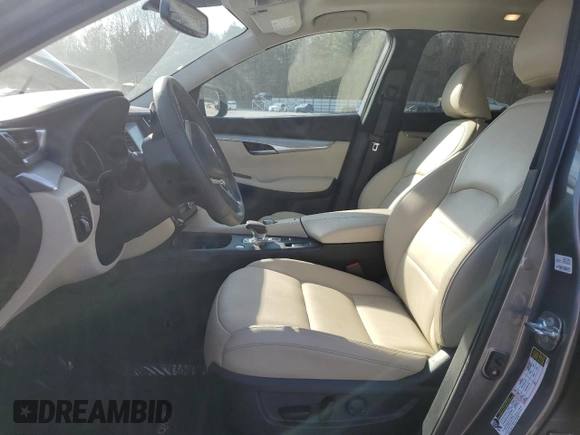 2021 Infiniti QX50 Luxe with VIN 3PCAJ5BA1MF126377, listed as a Copart auction lot 47115455 with 12,497 mi miles and Salvage title. Bid and sale history available at DreamBid. Image 7.