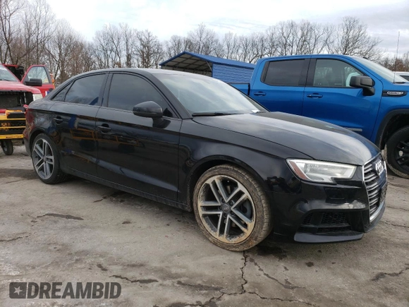 2019 Audi A3 Sedan Premium with VIN WAUAUGFF6KA085093, listed as a Copart auction lot 47072275 with 58,012 mi miles and Salvage Title. Bid and sale history available at carsss.com. Image 4.