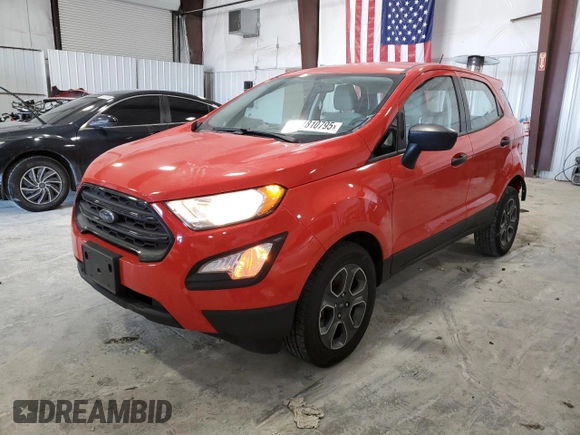 2020 Ford EcoSport S with VIN MAJ3S2FE7LC328353, listed as a Copart auction lot 41810795 with 84,103 mi miles and Salvage Title. Bid and sale history available at carsss.com. Image 1.