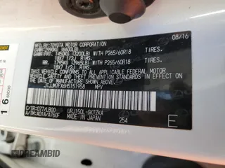 2017 Lexus GX 460 with VIN JTJJM7FX6H5151958, listed as a Copart auction lot 45040695 with 48,141 mi miles and Salvage title. Bid and sale history available at DreamBid. Image 15.