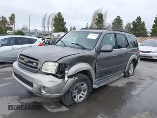 2003 Toyota Sequoia SR5 with VIN 5TDBT44A23S158061, listed as a IAAI auction lot 41807142 with 247,472 mi miles and . Bid and sale history available at DreamBid. Image 6.