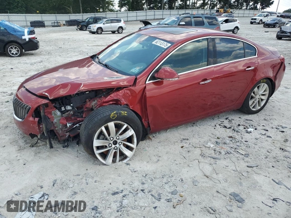 2014 Buick Regal Premium I with VIN 2G4GN5EX1E9281608, listed as a Copart auction lot 62113175 with 143,392 mi miles and Salvage title. Bid and sale history available at DreamBid. Image 1.