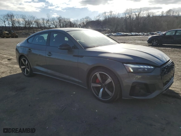 2024 Audi A5 Sportback S line Premium Plus with VIN WAUFACF56RA053303, listed as a Copart auction lot 88930475 with 20,210 mi miles and Salvage Title. Bid and sale history available at carsss.com. Image 4.