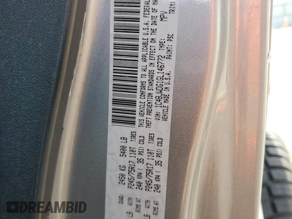 2016 Jeep Wrangler Unlimited Sport with VIN 1C4BJWDG1GL146772, listed as a Copart auction lot 49782385 with 87,286 mi miles and Salvage Title. Bid and sale history available at DreamBid. Image 13.
