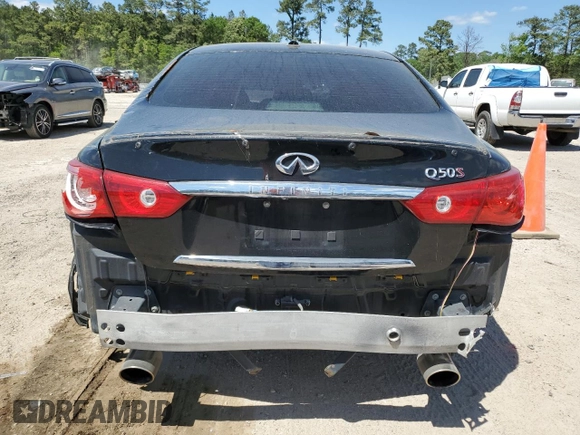 2015 Infiniti Q50 Premium with VIN JN1BV7APXFM348259, listed as a Copart auction lot 52522095 with 156,466 mi miles and Clean Title. Bid and sale history available at carsss.com. Image 6.