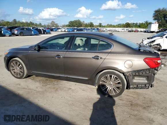 2014 Kia Cadenza Premium with VIN KNALN4D71E5137968, listed as a Copart auction lot 77713464 with 167,157 mi miles and Salvage Title. Bid and sale history available at carsss.com. Image 2.