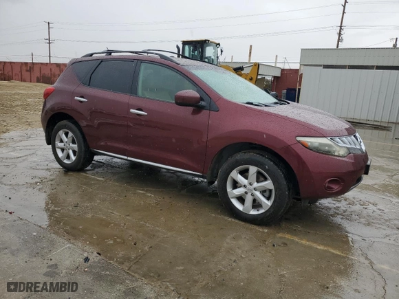 2009 Nissan Murano SL with VIN JN8AZ18U99W007289, listed as a Copart auction lot 48181165 with 123,070 mi miles and Clean Title. Bid and sale history available at carsss.com. Image 4.