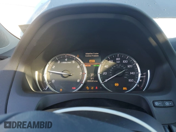2020 Acura TLX with VIN 19UUB1F35LA017007, listed as a Copart auction lot 84523444 with 55,532 mi miles and Salvage title. Bid and sale history available at DreamBid. Image 9.