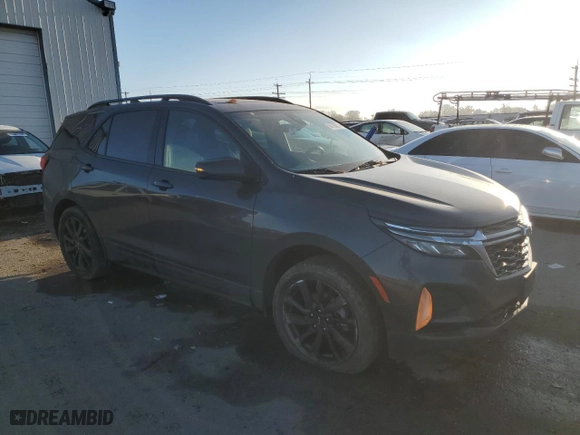 2022 Chevrolet Equinox RS with VIN 3GNAXWEV6NS153464, listed as a Copart auction lot 84108974 with 75,649 mi miles and Salvage Title. Bid and sale history available at carsss.com. Image 4.
