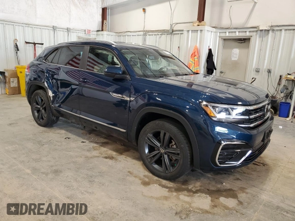 2021 Volkswagen Atlas SE with VIN 1V2NE2CA2MC201165, listed as a Copart auction lot 58757245 with 54,802 mi miles and Salvage title. Bid and sale history available at DreamBid. Image 4.