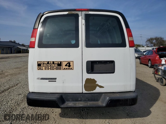2011 Chevrolet Express Cargo with VIN 1GCSGAFX1B1142157, listed as a Copart auction lot 45714195 with 209,939 mi miles and Salvage title. Bid and sale history available at DreamBid. Image 6.