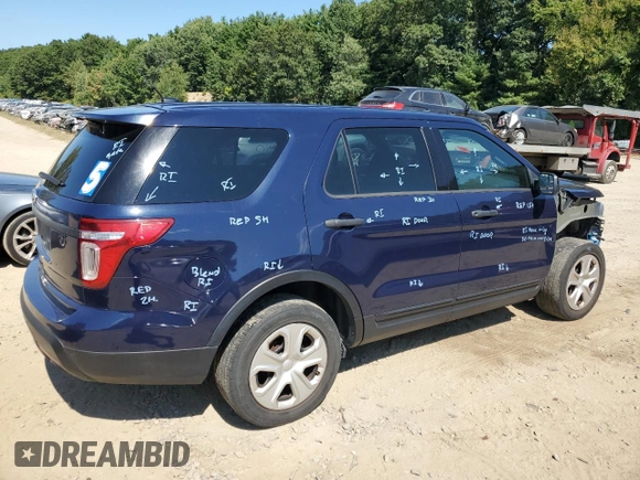 2015 Ford Utility Police Interceptor with VIN 1FM5K8AR3FGB75804, listed as a Copart auction lot 69393884 with 0 mi miles and Salvage Title. Bid and sale history available at carsss.com. Image 3.