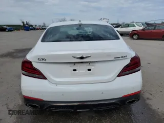 2021 Genesis G70 3.3T with VIN KMTG34LE5MU074535, listed as a Copart auction lot 40277844 with 56,032 mi miles and Non Repairable. Bid and sale history available at carsss.com. Image 6.