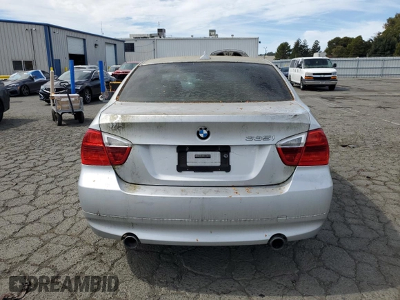 2007 BMW 3 Series 335i with VIN WBAVB73577VH21221, listed as a Copart auction lot 53072565 with 180,918 mi miles and Clean Title. Bid and sale history available at carsss.com. Image 6.