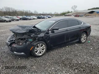 2015 Chrysler 200 Limited with VIN 1C3CCCAB3FN649281, listed as a Copart auction lot 50343895 with Not Provided miles and Salvage Title. Bid and sale history available at carsss.com. Image 1.