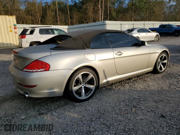 2008 BMW 6 Series 650i with VIN WBAEB53568CX62292, listed as a Copart auction lot 74968684 with 129,548 mi miles and Non Repairable. Bid and sale history available at carsss.com. Image 3.
