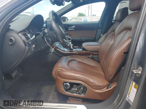 2015 Audi A8 4.0T with VIN WAU32AFD5FN040395, listed as a Copart auction lot 60909515 with 79,379 mi miles and Salvage title. Bid and sale history available at DreamBid. Image 7.