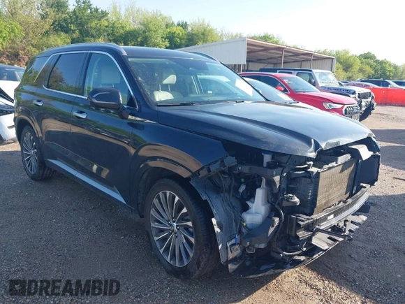 2024 Hyundai Palisade Calligraphy z VIN KM8R7DGE9RU713380, wystawiony jako IAAI lot #41959261 z przebiegiem 39 401 mil mil oraz . Historia ofert i sprzedaży dostępna na DreamBid. Obrazek 1.
