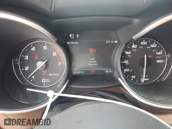 2020 Alfa Romeo Stelvio Ti z VIN ZASPAKBN9L7C76051, wystawiony jako Copart lot #46077985 z przebiegiem 61 261 mil mil oraz Szkoda całkowita • Salvage title. Historia ofert i sprzedaży dostępna na DreamBid. Obrazek 9.