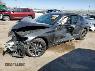 2020 BMW 5 Series 530e with VIN WBAJA9C02LCE53489, listed as a Copart auction lot 56739195 with Not provided miles and Salvage title. Bid and sale history available at DreamBid. Image 1.