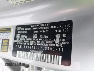 2020 Kia Optima LX z VIN 5XXGT4L37LG400711, wystawiony jako IAAI lot #42333957 z przebiegiem 30 000 mil mil oraz . Historia ofert i sprzedaży dostępna na DreamBid. Obrazek 9.