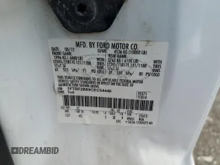 2012 Ford F-250 XL with VIN 1FTBF2B69CEC54446, listed as a Copart auction lot 59689675 with 152,278 mi miles and Non repairable. Bid and sale history available at DreamBid. Image 12.