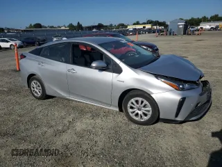 2022 Toyota Prius L Eco with VIN JTDKAMFU3N3162492, listed as a Copart auction lot 55139395 with 0 mi miles and Salvage Title. Bid and sale history available at carsss.com. Image 4.