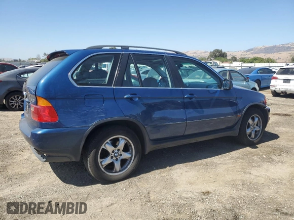 2000 BMW X5 with VIN WBAFB3341YLH02648, listed as a Copart auction lot 64767024 with 134,342 mi miles and Salvage Title. Bid and sale history available at carsss.com. Image 3.