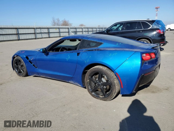 2014 Chevrolet Corvette 2LT with VIN 1G1YD2D78E5130055, listed as a Copart auction lot 88337585 with 18,191 mi miles and Salvage title. Bid and sale history available at DreamBid. Image 2.