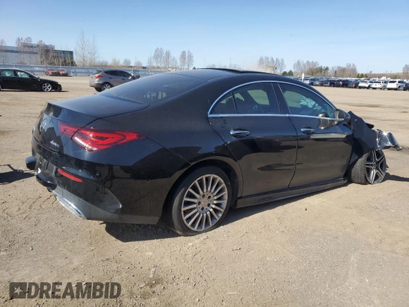 2020 Mercedes-Benz CLA 250 with VIN WDD5J4HB7LN068406, listed as a Copart auction lot 53327505 with 96,726 mi miles and Salvage title. Bid and sale history available at DreamBid. Image 3.
