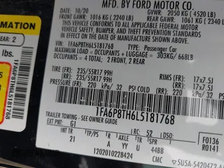 2020 Ford Mustang EcoBoost z VIN 1FA6P8TH6L5181768, wystawiony jako IAAI lot #41871296 z przebiegiem 55 131 mil mil oraz . Historia ofert i sprzedaży dostępna na DreamBid. Obrazek 9.