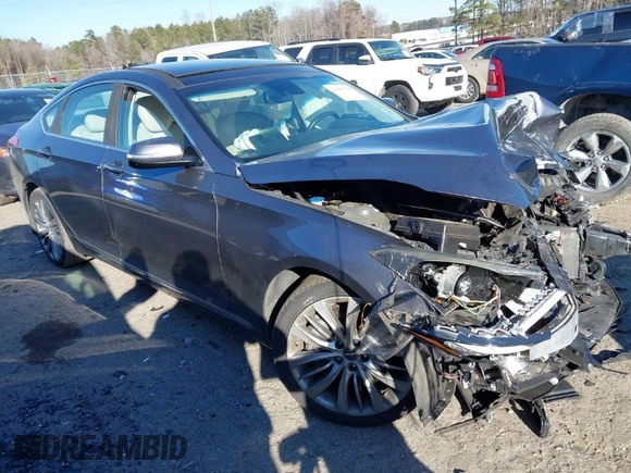 2017 Genesis G80 Ultimate z VIN KMHGN4JF9HU178161, wystawiony jako IAAI lot #41347795 z przebiegiem 76 522 mil mil oraz . Historia ofert i sprzedaży dostępna na DreamBid. Obrazek 1.