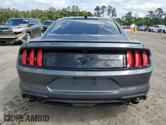 2022 Ford Mustang EcoBoost with VIN 1FA6P8TH8N5122837, listed as a Copart auction lot 51655955 with 32,303 mi miles and Salvage title. Bid and sale history available at DreamBid. Image 6.