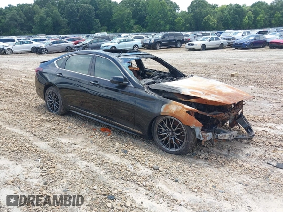2018 Genesis G80 Sport with VIN KMHGN4JB5JU240335, listed as a IAAI auction lot 30532553 with 65,208 mi miles and . Bid and sale history available at DreamBid. Image 1.