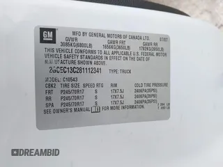 2008 Chevrolet Silverado 1500 Work Truck with VIN 2GCEC13C281112341, listed as a IAAI auction lot 41878332 with 126,061 mi miles and . Bid and sale history available at DreamBid. Image 9.