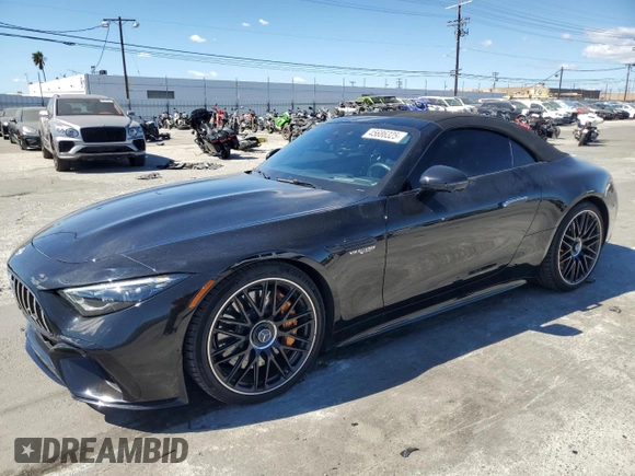 2022 Mercedes-Benz SL 63 AMG z VIN W1KVK8BB8NF008984, wystawiony jako Copart lot #45686325 z przebiegiem 5 396 mil mil oraz Czysty tytuł • Clean title. Historia ofert i sprzedaży dostępna na DreamBid. Obrazek 1.